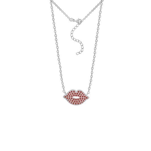 Diamonbliss Marilyn Red Lip Necklace