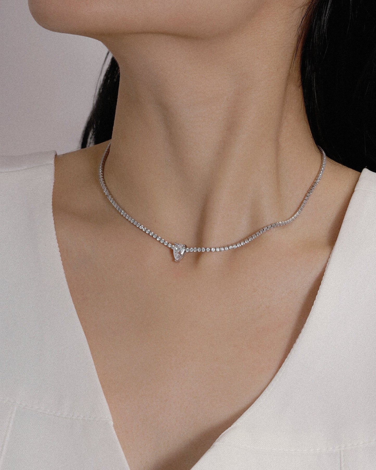 Marilyn Monroe Solo Pear Tennis Necklace