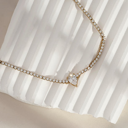 Marilyn Monroe Solo Pear Tennis Necklace
