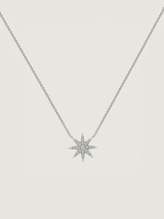 Starburst Pave Pendant Necklace