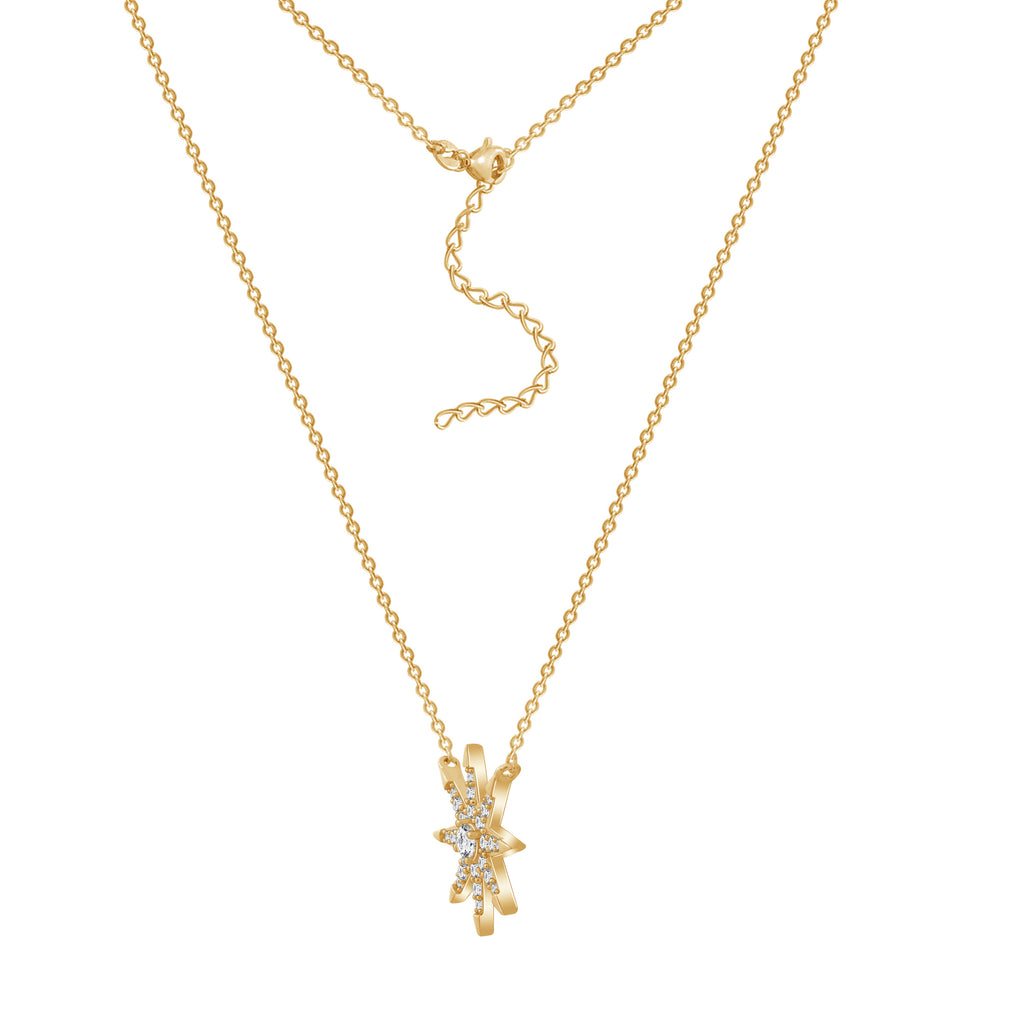 Pave Star & Sunburst Necklace