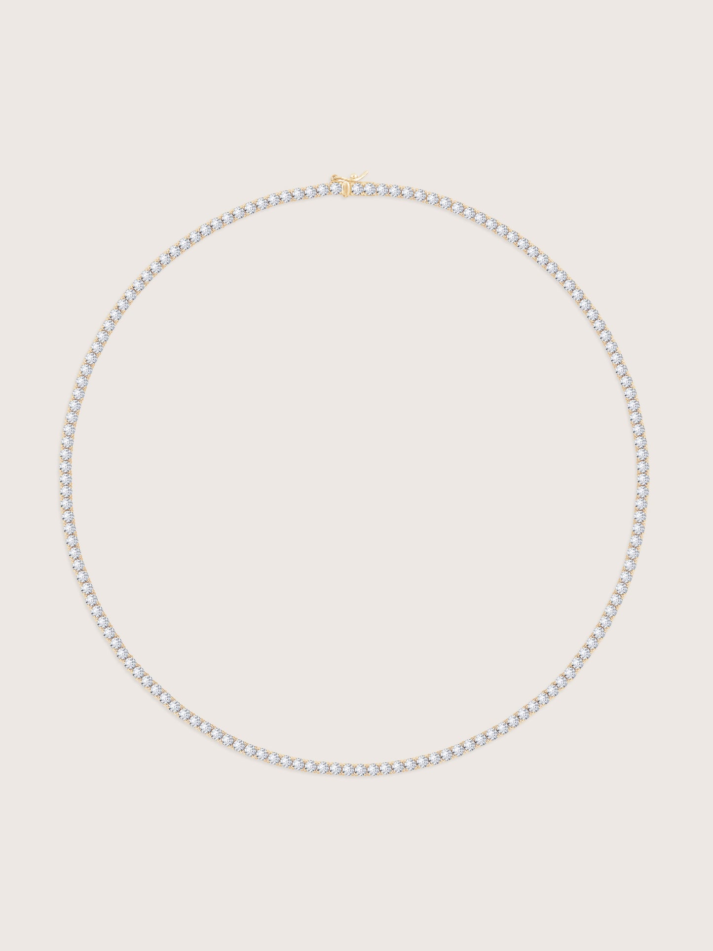 DIAMONBLISS Plated Solid 925 Sterling Silver Tennis Necklace