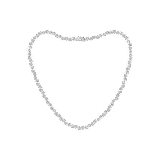 Marilyn Monroe Clear Heart Tennis Necklace, 18''