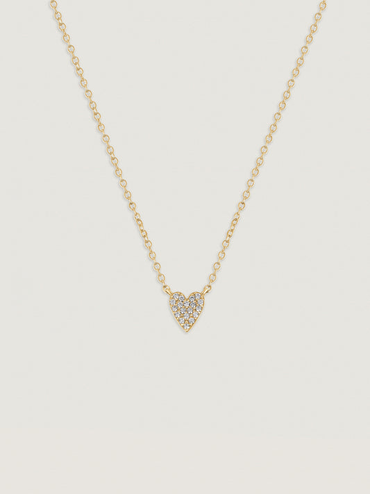 Marilyn Monroe Pavé Heart Necklace
