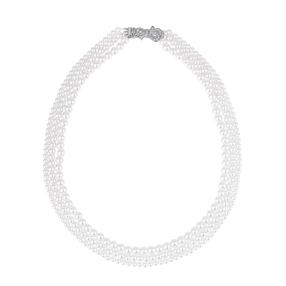 Diamonbliss Marilyn Pearl Strand with Bow Necklace