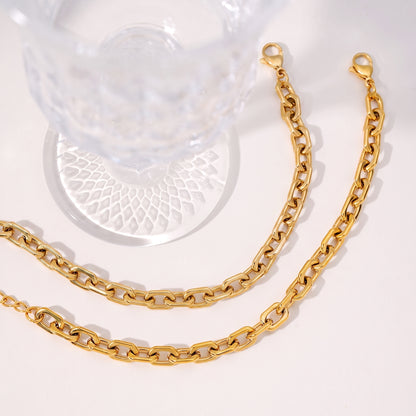 Aquabliss Chunky Gold-Tone Stainless Steel Link Bracelet