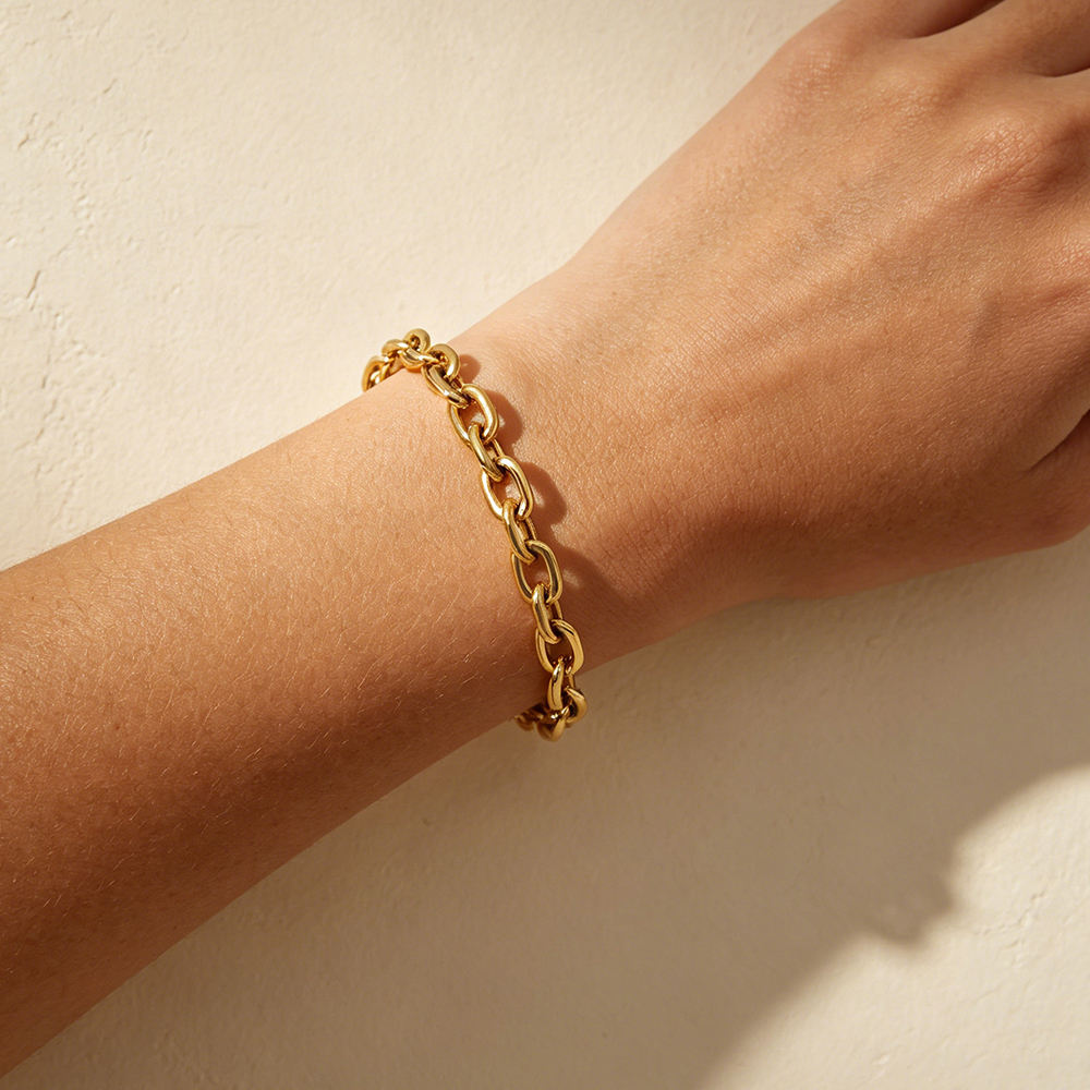 Aquabliss Chunky Gold-Tone Stainless Steel Link Bracelet