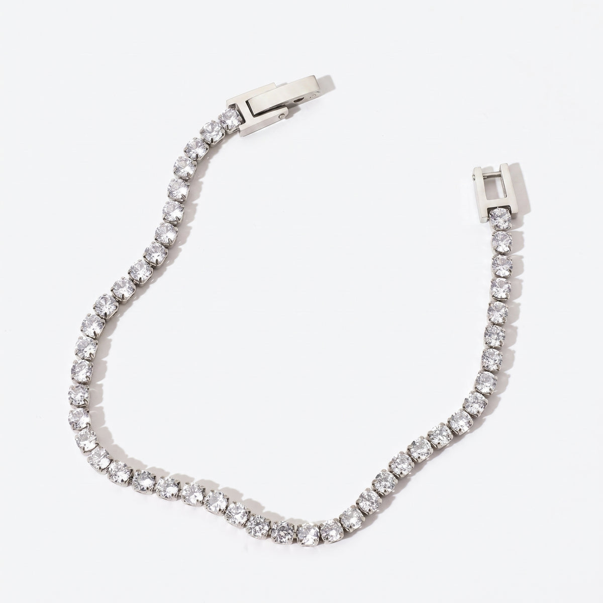 Aquabliss Stainless Steel Cubic Zirconia Classic Tennis Bracelet