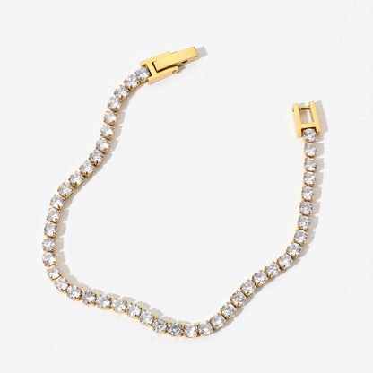 Aquabliss Stainless Steel Cubic Zirconia Classic Tennis Bracelet