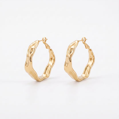 Aquabliss Stainless Steel 1.25" Twisted Hoop Earrings