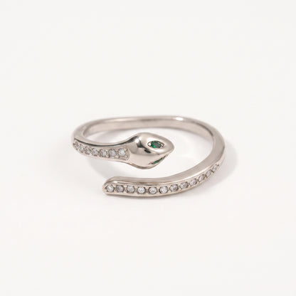 Aquabliss Adjustable Stainless Steel Snake Ring