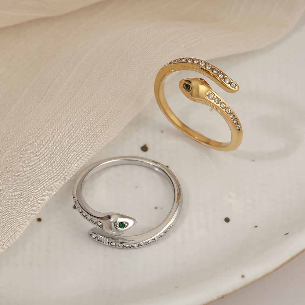 Aquabliss Adjustable Stainless Steel Snake Ring