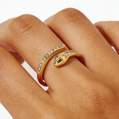 Aquabliss Adjustable Stainless Steel Snake Ring