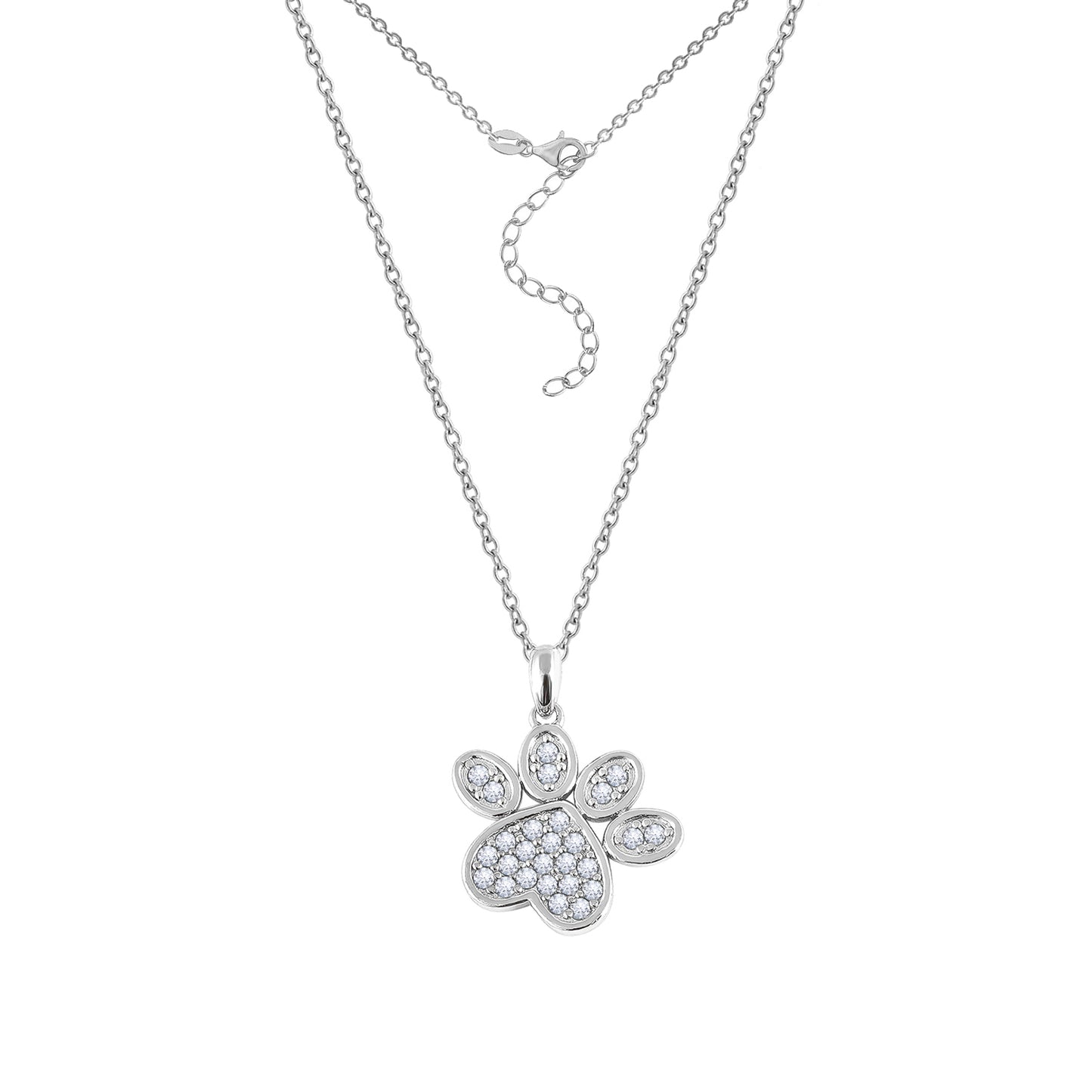 Diamonbliss Marilyn Paw Necklace with Heart