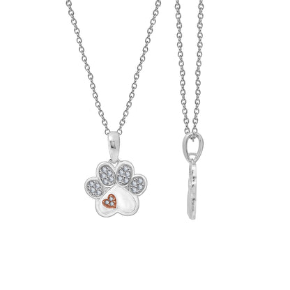 Diamonbliss Marilyn Paw Necklace with Heart