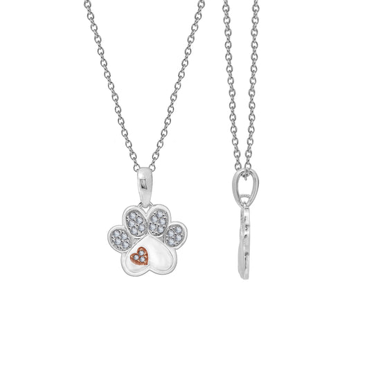 Diamonbliss Marilyn Paw Necklace with Heart