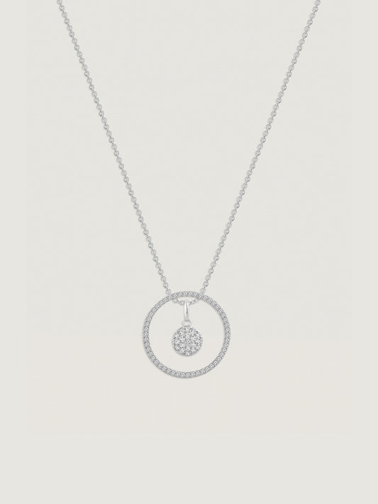Marilyn Monroe Circle & Round Drop Pendant Necklace