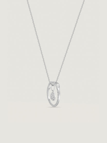 Marilyn Monroe Convertible Pavé Round Pendant Necklace