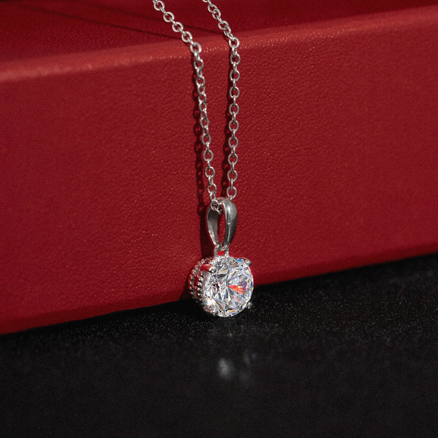 Diamonbliss Marilyn Red Accent Necklace