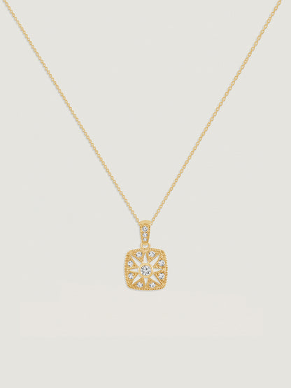 Marilyn Monroe Vintage Square Pendant Necklace