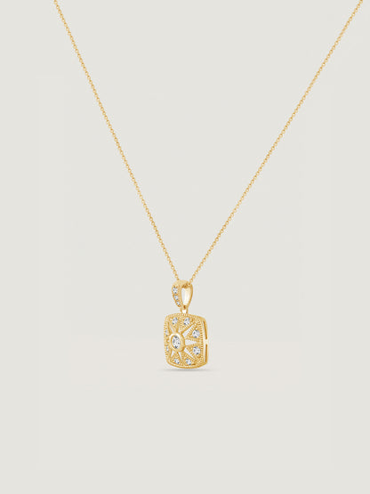 Marilyn Monroe Vintage Square Pendant Necklace