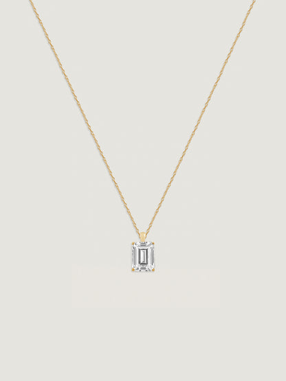 10K Solid Gold Solitaire Necklace