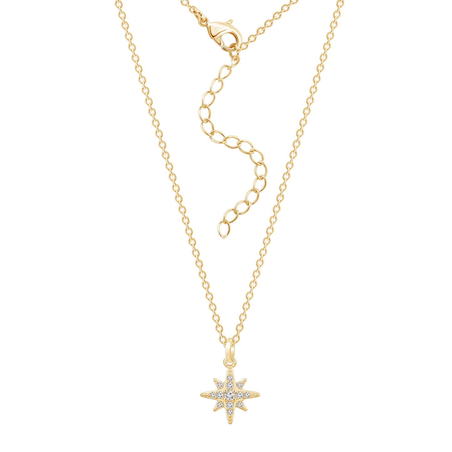 Starburst Dainty Pendant Necklace