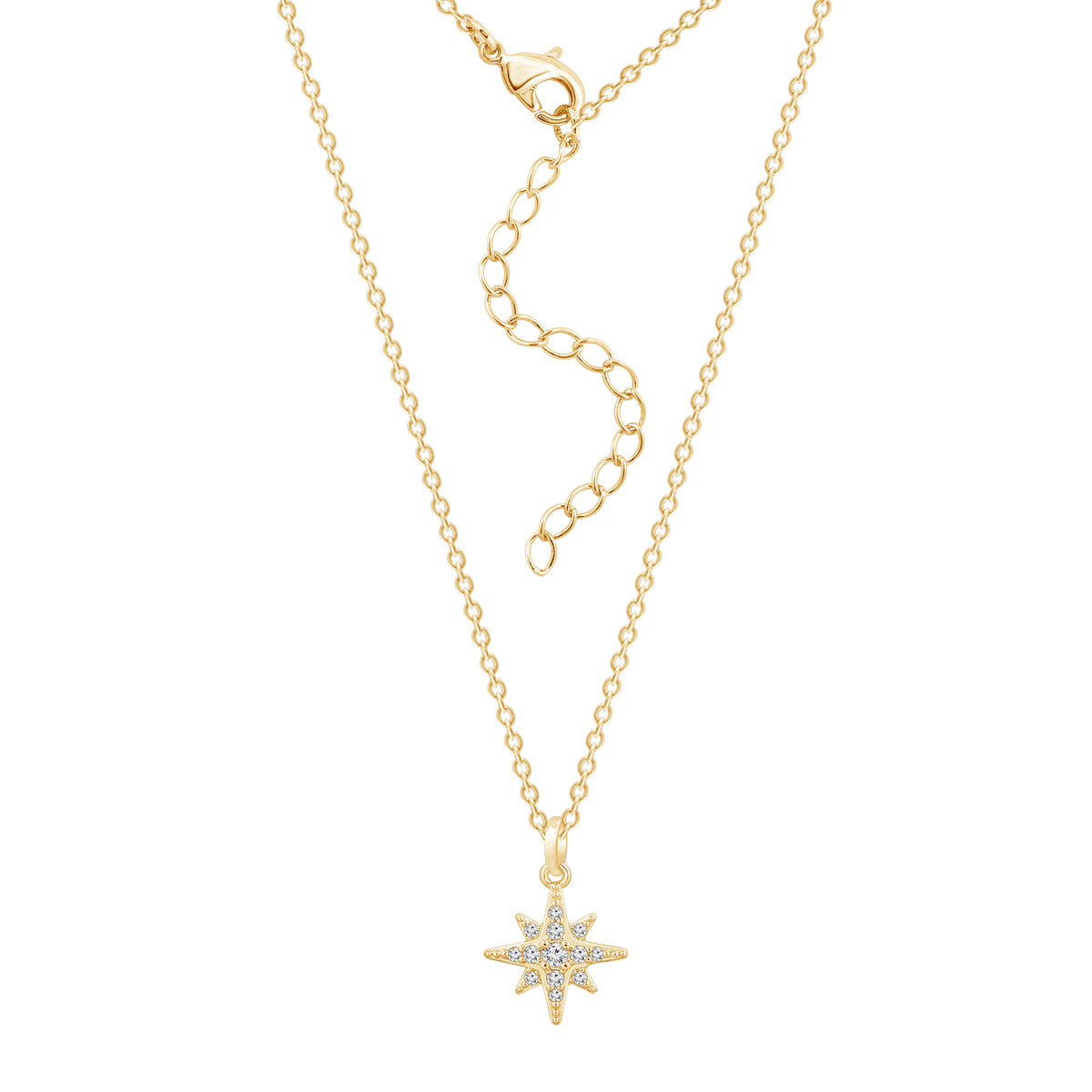 Dainty Starburst Pendant Necklace