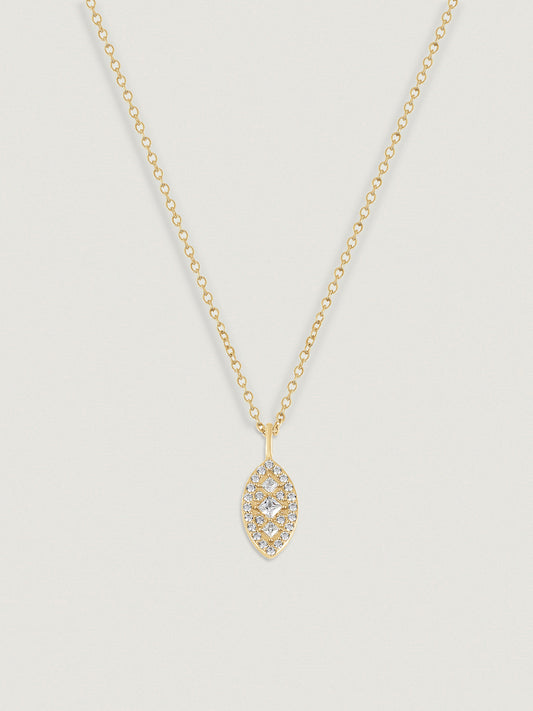 Marilyn Monroe Pavé Marquise Shape Necklace