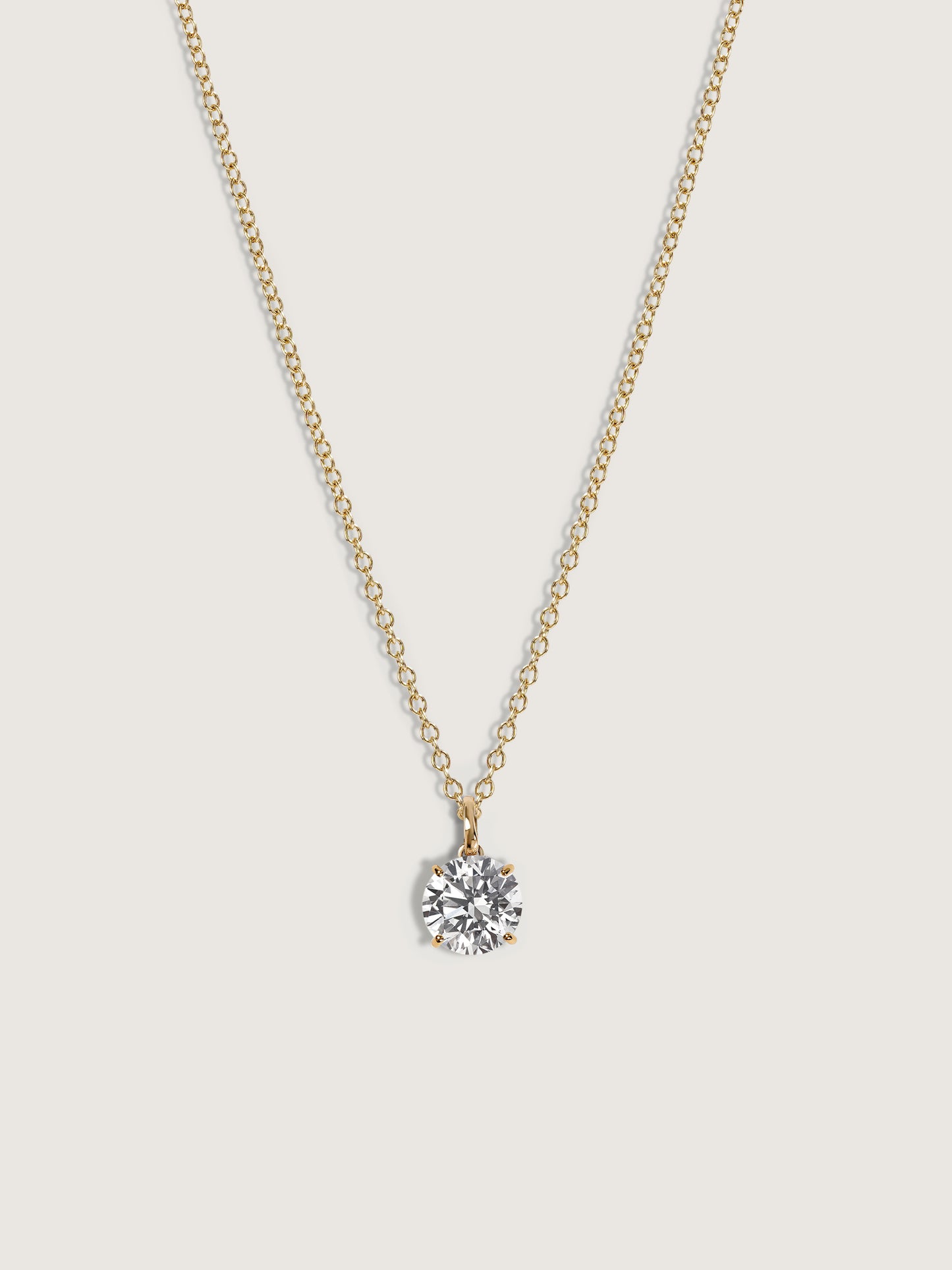 Diamonbliss Lab-Grown Diamond 1.0 cttw Round Solitaire Necklace
