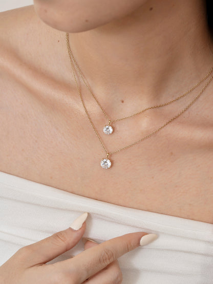 Diamonbliss Lab-Grown Diamond 1.0 cttw Round Solitaire Necklace