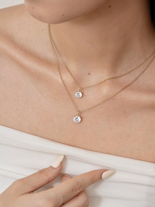 Diamonbliss Lab-Grown Diamond 1.0 cttw Round Solitaire Necklace