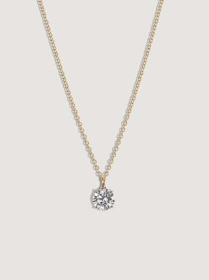 Diamonbliss Lab-Grown Diamond 1.0 cttw Round Solitaire Necklace