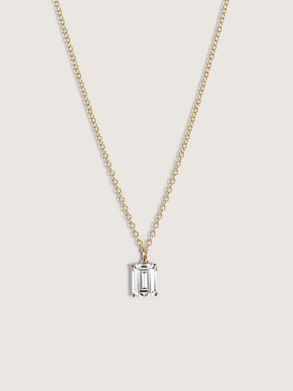 Diamonbliss Lab-Grown Diamond 2.0 cttw Emerald Solitaire Necklace