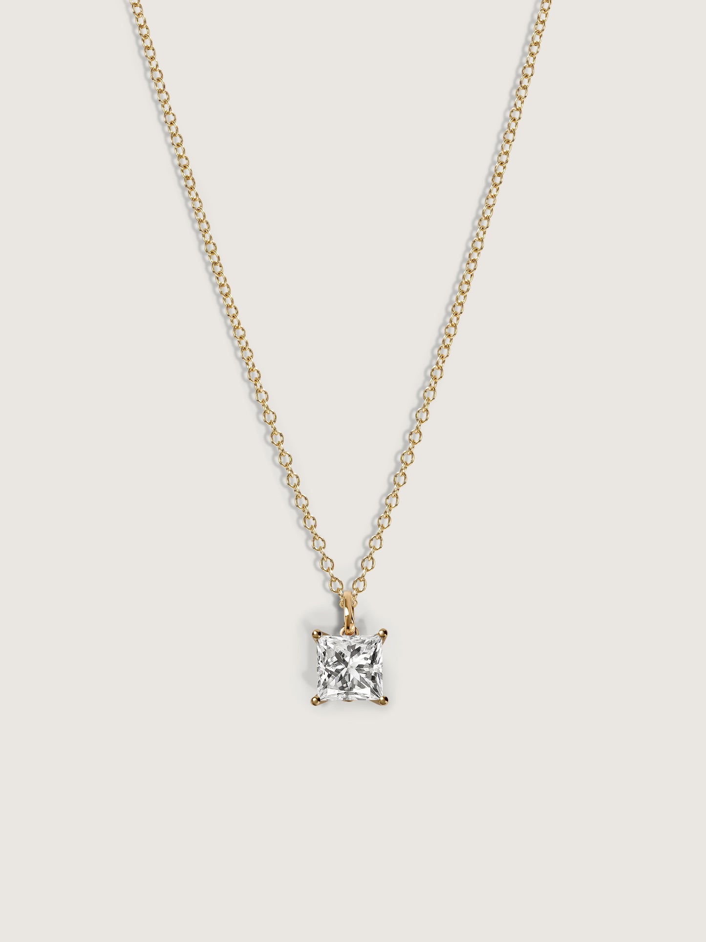 Diamonbliss Lab-Grown Diamond 1.0 cttw Princess Solitaire Necklace