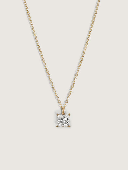 Diamonbliss Lab-Grown Diamond 1.0 cttw Princess Solitaire Necklace