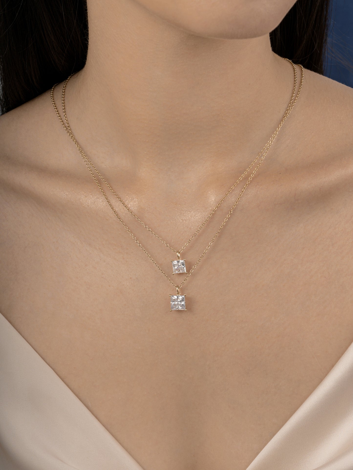 Diamonbliss Lab-Grown Diamond 1.0 cttw Princess Solitaire Necklace