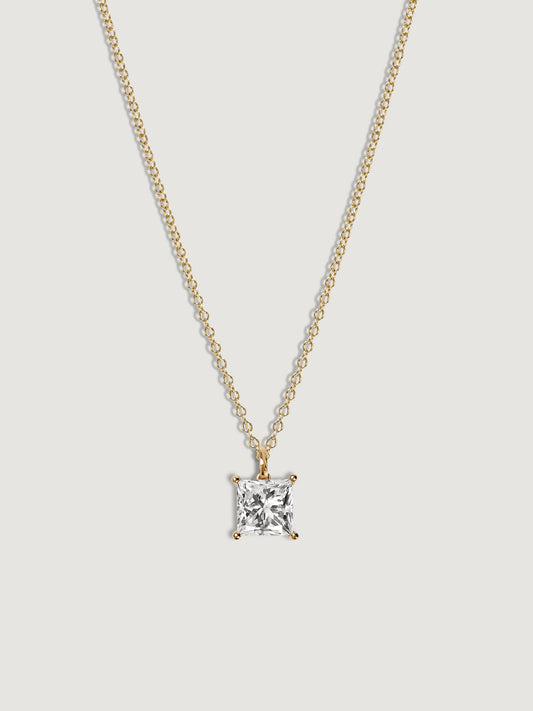 Diamonbliss Lab-Grown Diamond 2.0 cttw Princess Solitaire Necklace