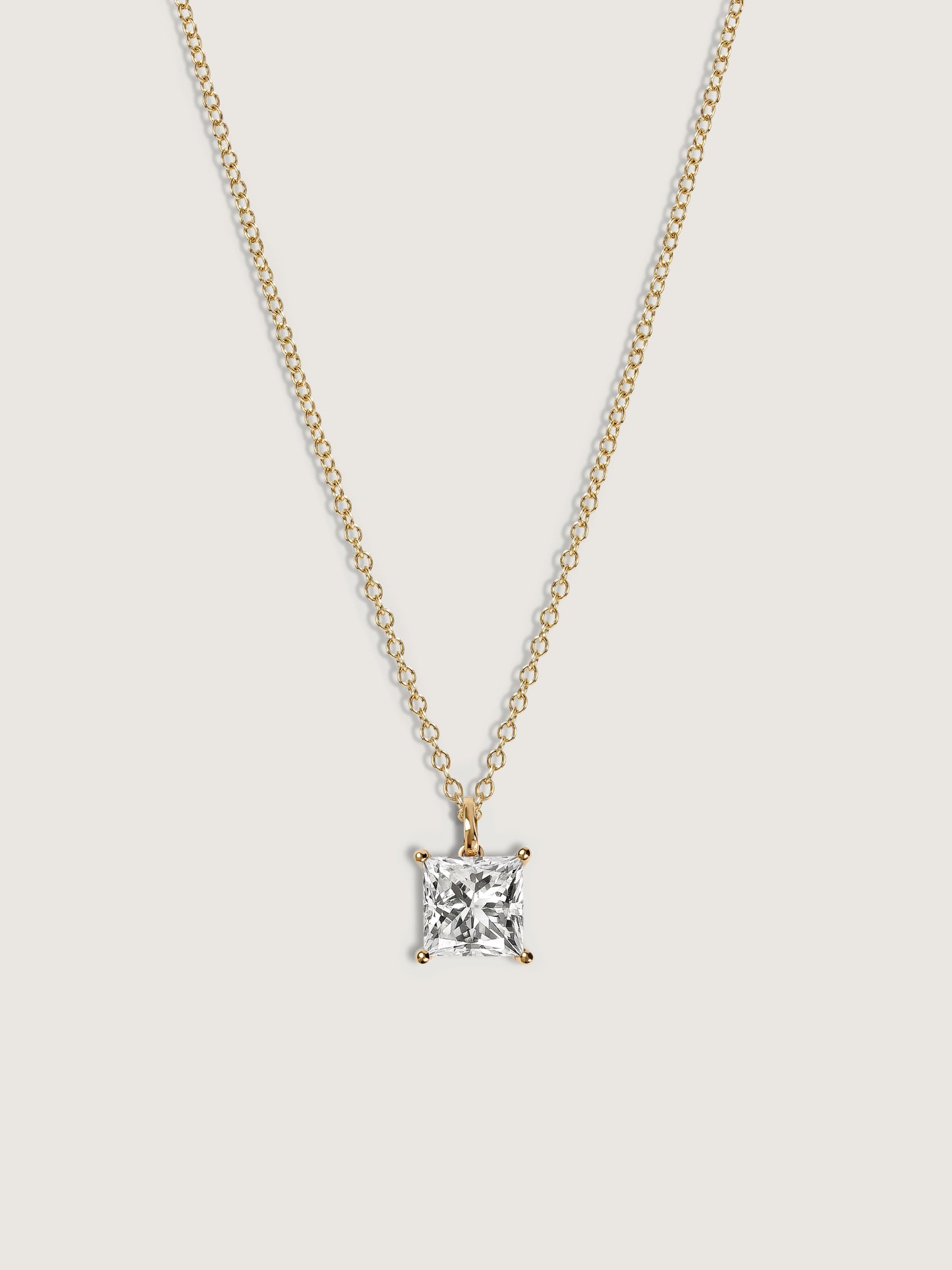 Diamonbliss Lab-Grown Diamond 2.0 cttw Princess Solitaire Necklace