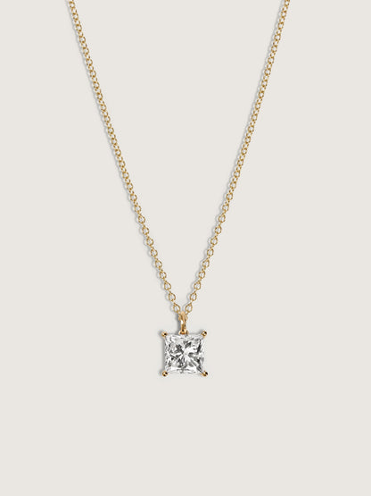 Diamonbliss Lab-Grown Diamond 2.0 cttw Princess Solitaire Necklace