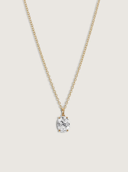 Diamonbliss Lab-Grown Diamond 1.0 cttw Oval Solitaire Necklace