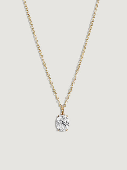 Diamonbliss Lab-Grown Diamond 2.0 cttw Oval Solitaire Necklace