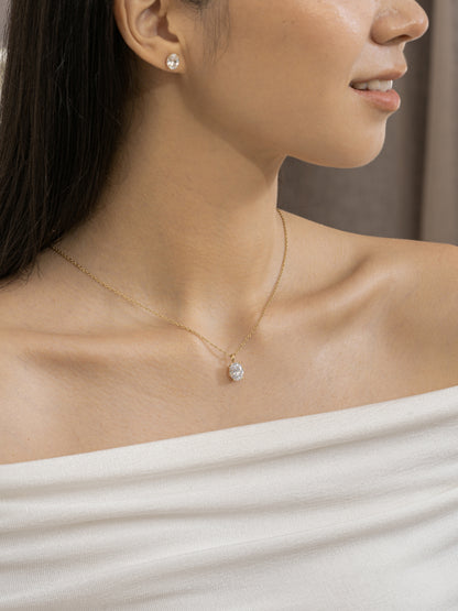 Diamonbliss Lab-Grown Diamond 2.0 cttw Oval Solitaire Necklace