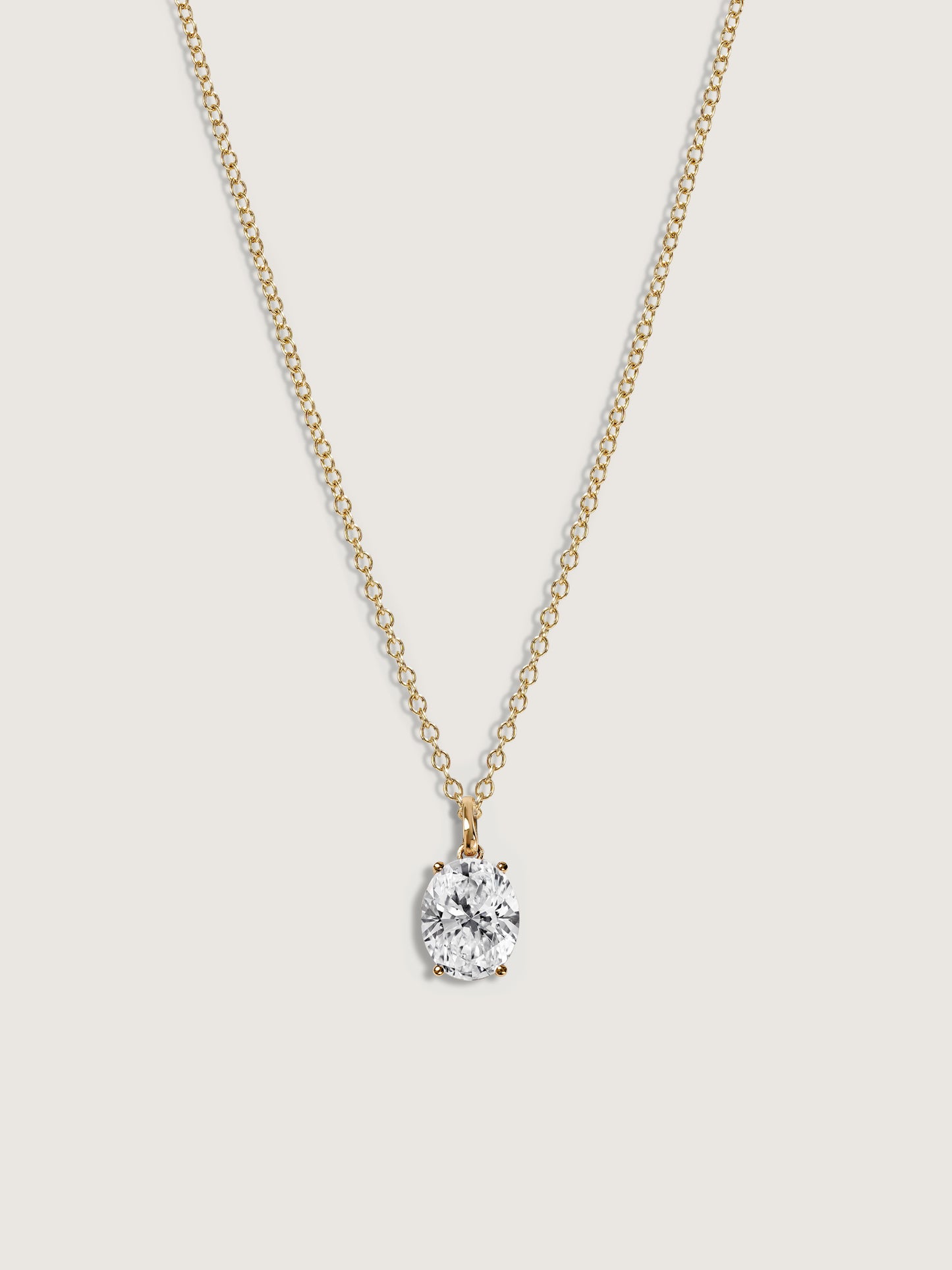 Diamonbliss Lab-Grown Diamond 2.0 cttw Oval Solitaire Necklace