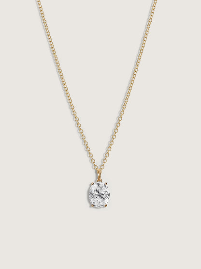 Diamonbliss Lab-Grown Diamond 2.0 cttw Oval Solitaire Necklace