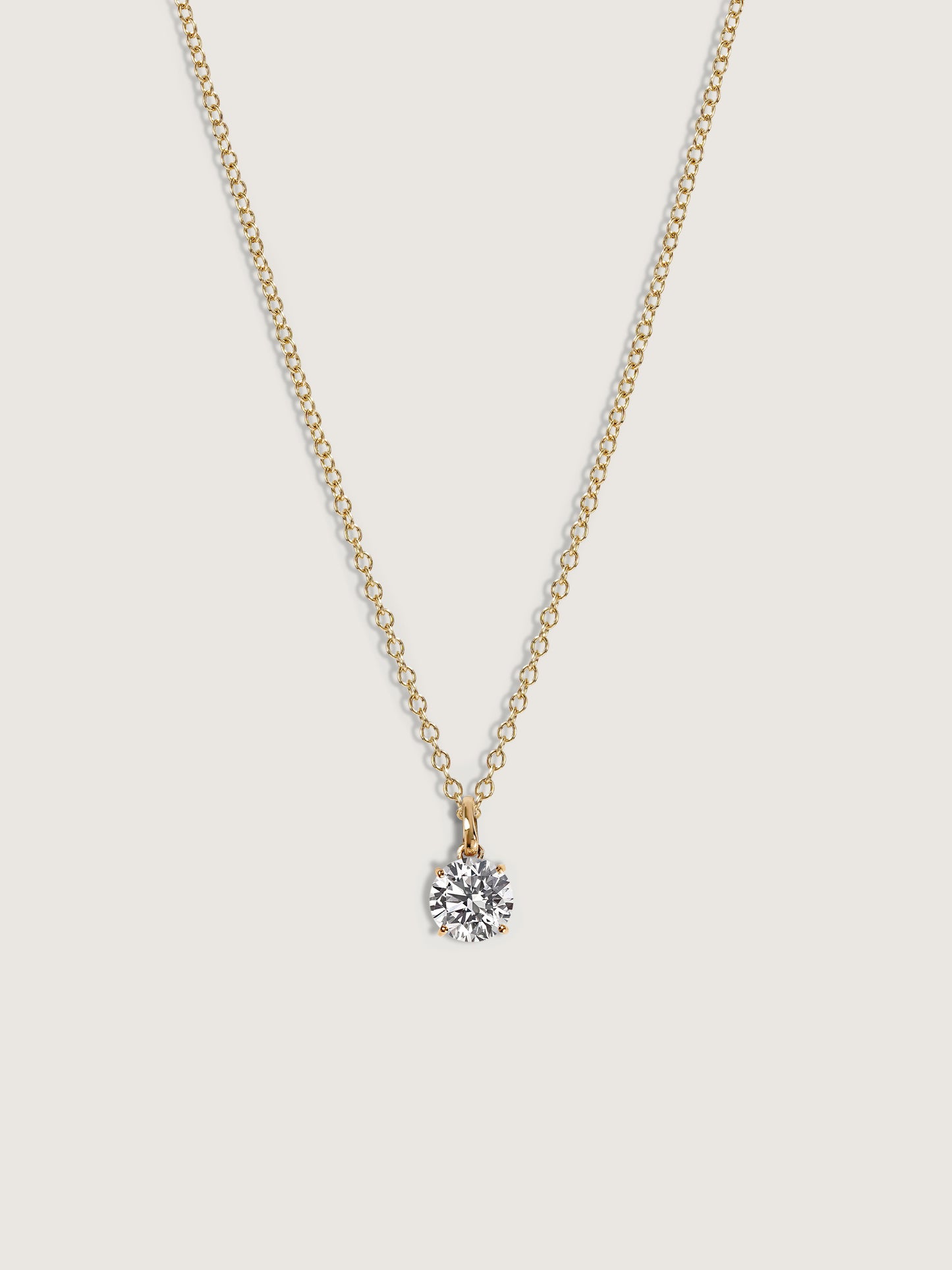 Diamonbliss Lab-Grown Diamond 0.5 cttw Round Solitaire Necklace