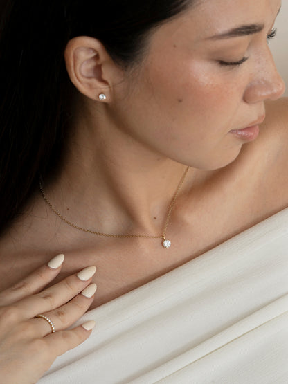Diamonbliss Lab-Grown Diamond 0.5 cttw Round Solitaire Necklace