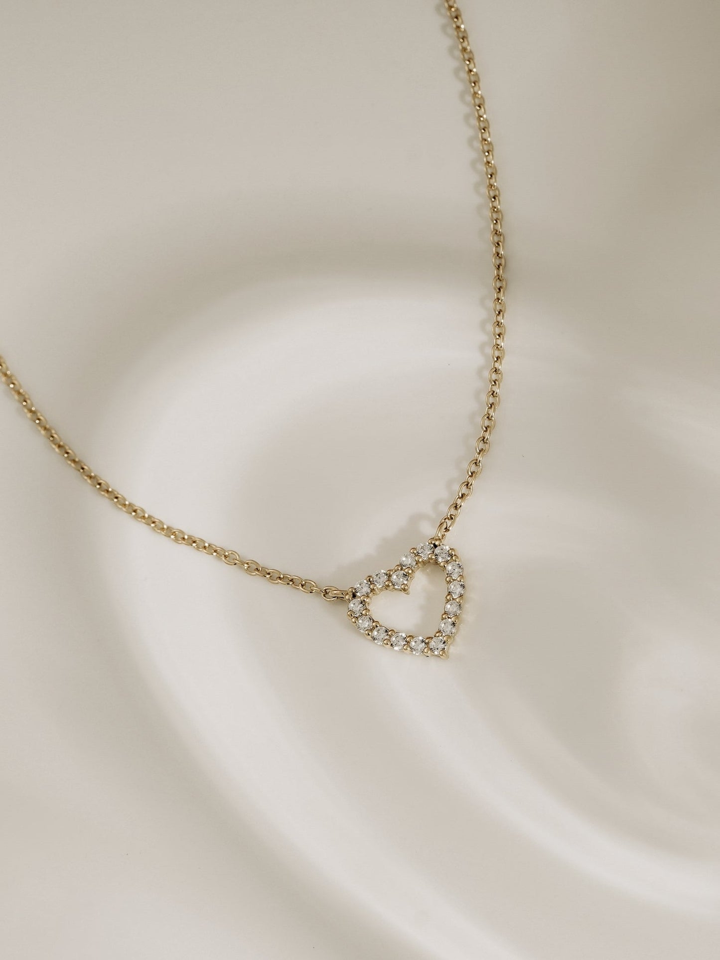Lab Grown Diamond Accent Heart Pendant Necklace