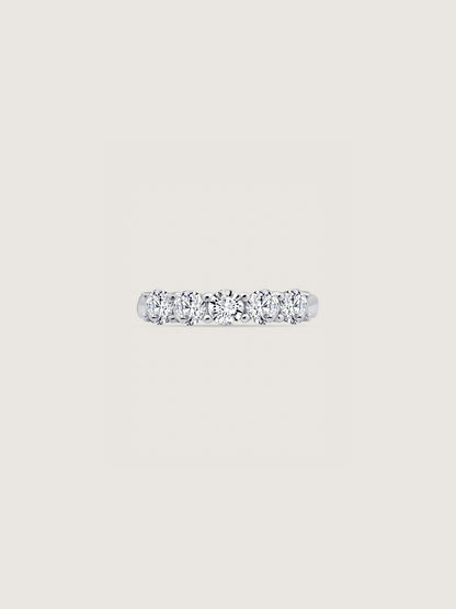 100-Facet Round 5-Stone Ring