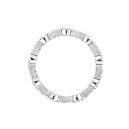 Alternative Round And Baguette Bezel Eternity Ring